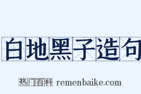 白地黑子造句是什么意思的图片